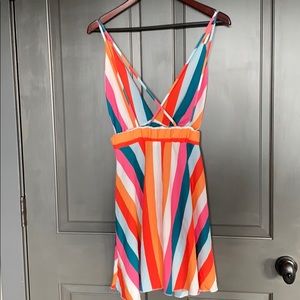 Cute sundress stripes with v-neck never worn